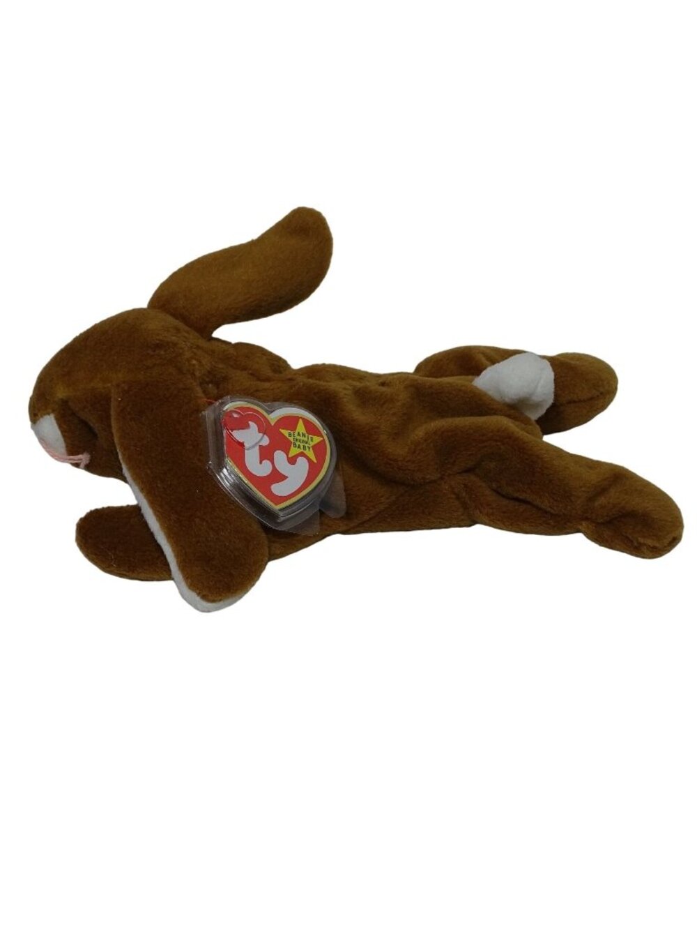 Vintage Ty Beanie Babies Ears Bunny Rabbit 1995 Brown Easter Tag Protector 8"